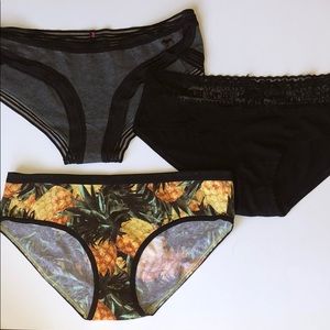 3 Victoria Secret PINK brief panties